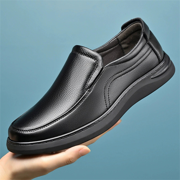 Genuine Leather Slip-On Men’s Casual Shoes (Large Sizes, Anti-Slip)