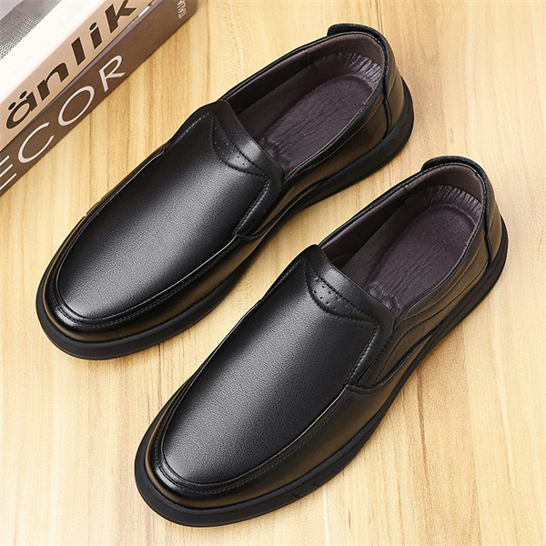 Genuine leather, soft and durable, suitable for middle-aged and elderly men, business leather shoes for spring and autumn.