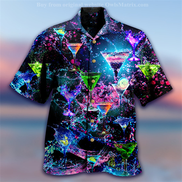 New Hawaii Cuba 3D printed men's short sleeved floral shirt