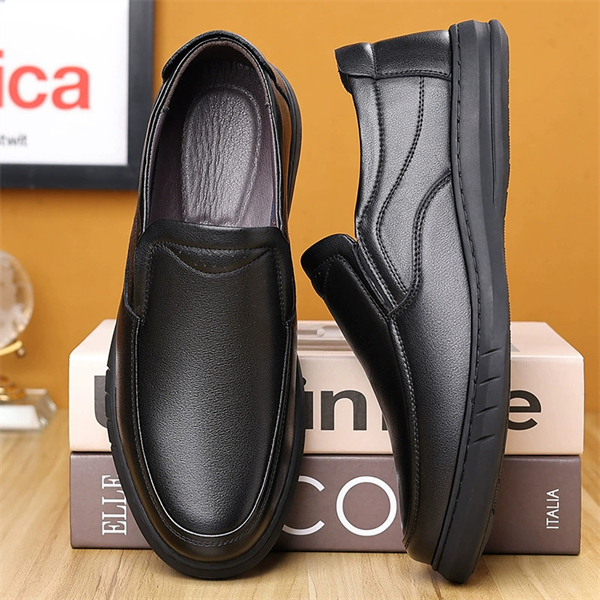 Genuine leather, soft and durable, suitable for middle-aged and elderly men, business leather shoes for spring and autumn.