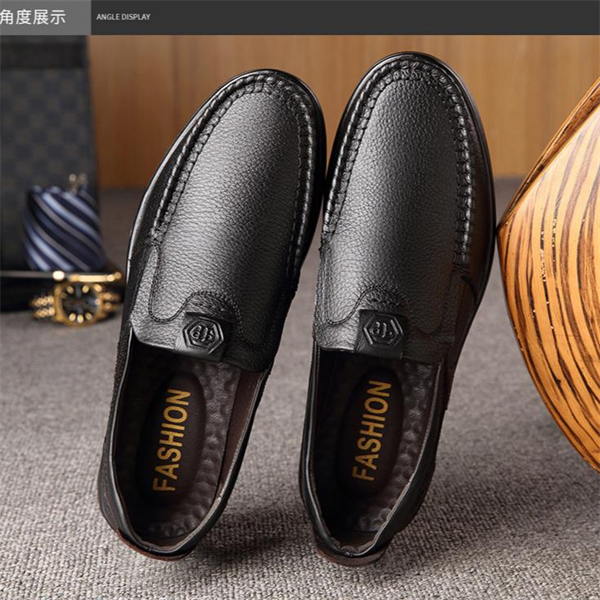 Genuine leather breathable casual fashion men's slip-on business shoes