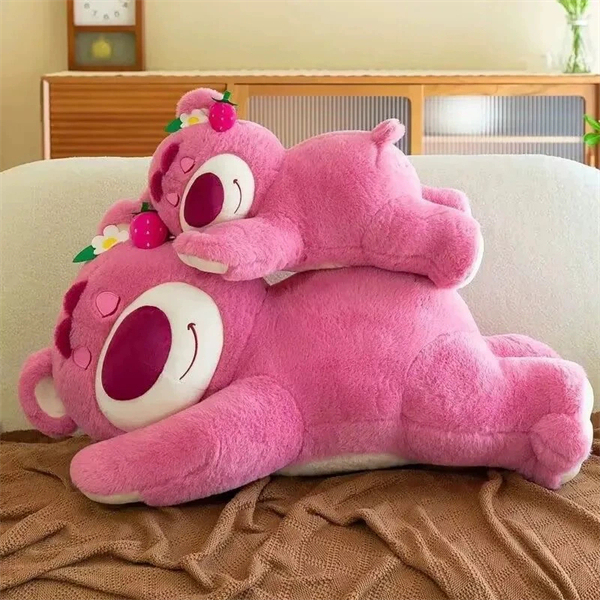 Cute Pink Plush Bear Pillow