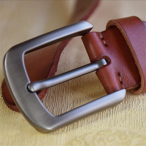 Genuine leather handmade pin buckle retro casual top layer cowhide belt