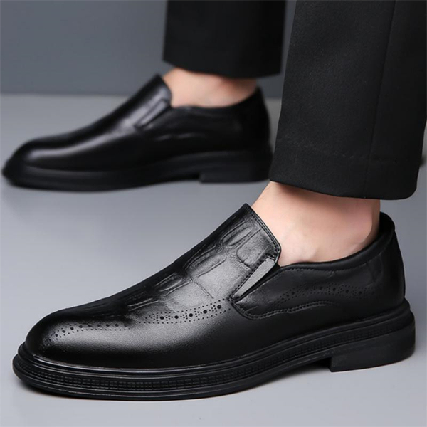 Genuine leather plus size soft sole breathable brogue business formal men's leather shoes