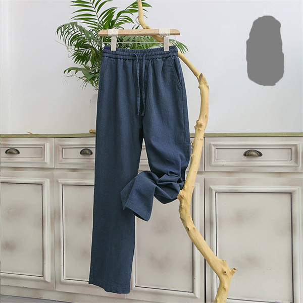 Breathable and loose-fitting casual men's linen trousers, perfect for spring and summer wear.