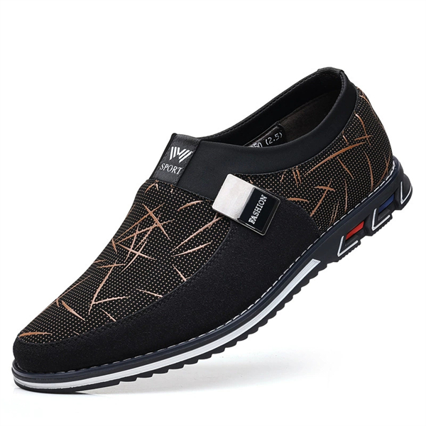 Genuine leather large size low top flat casual shoes for men