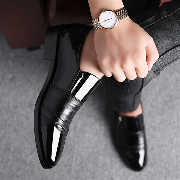 Genuine leather business formal slip-on men's plus size leather shoes