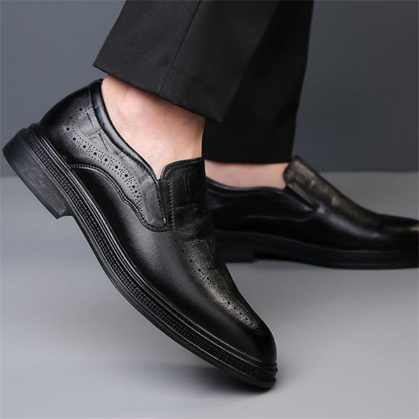 Genuine leather plus size soft sole breathable brogue business formal men's leather shoes