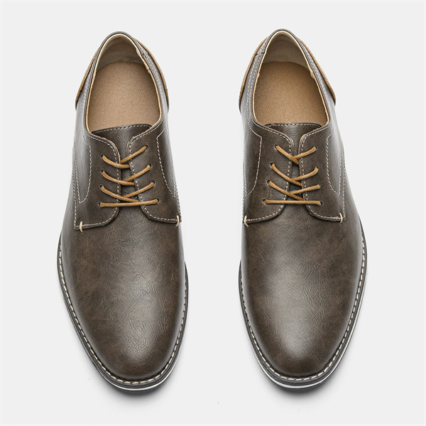 Genuine leather plus size color-blocked comfortable and breathable men's casual shoes