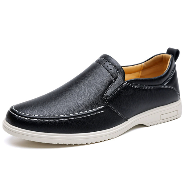 Genuine leather large size hand-sewn men's casual shoes