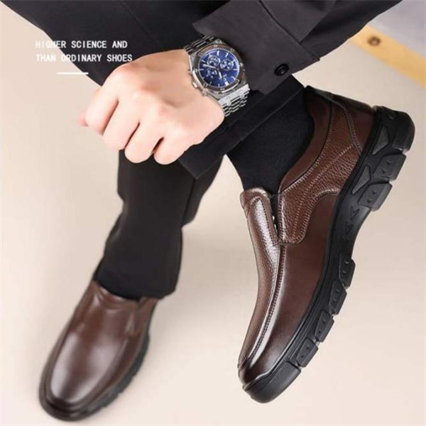 Genuine leather soft-soled non-slip new casual men's shoes for middle-aged and elderly men