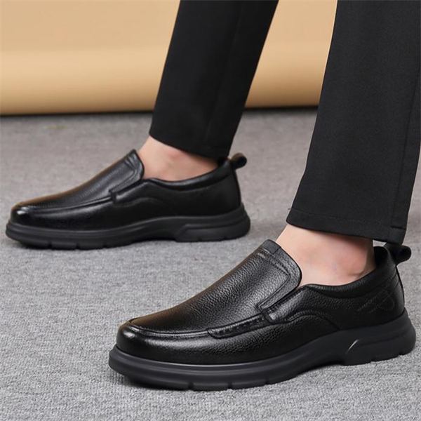 Genuine leather, soft sole, soft surface, non-slip, breathable casual leather shoes for middle-aged and elderly men