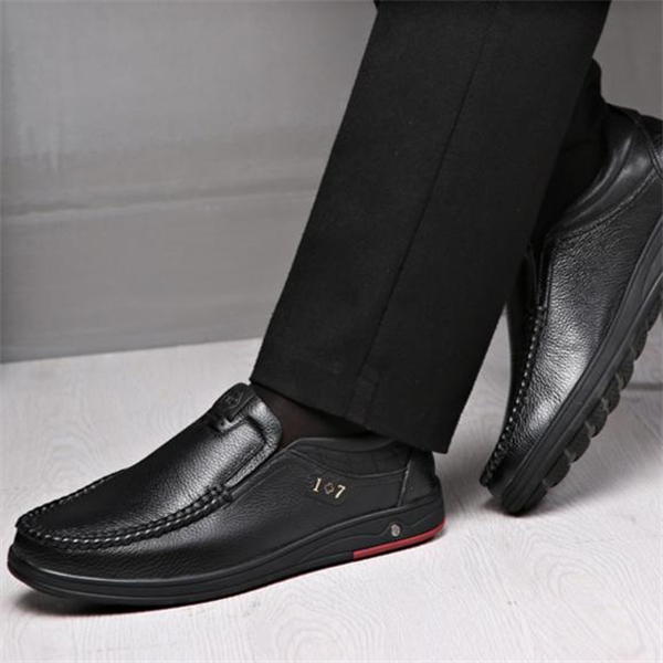 Genuine leather breathable casual fashion men's slip-on business shoes