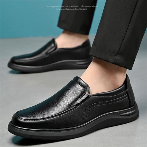 Genuine Leather Slip-On Men’s Casual Shoes (Large Sizes, Anti-Slip)