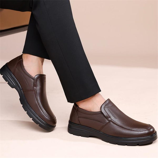 Genuine leather business casual spring and summer men's shoes for middle-aged and elderly men