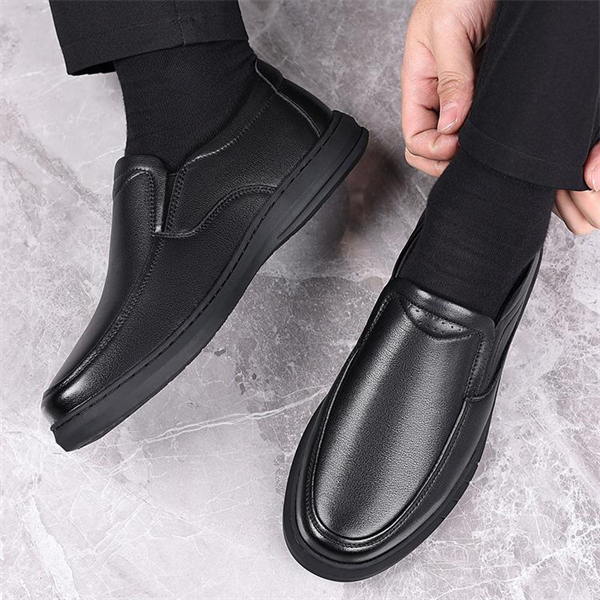 Genuine leather, soft and durable, suitable for middle-aged and elderly men, business leather shoes for spring and autumn.