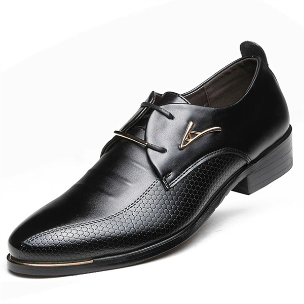 New genuine leather men's business formal lace-up shoes