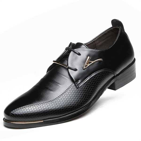 New genuine leather men's business formal lace-up shoes