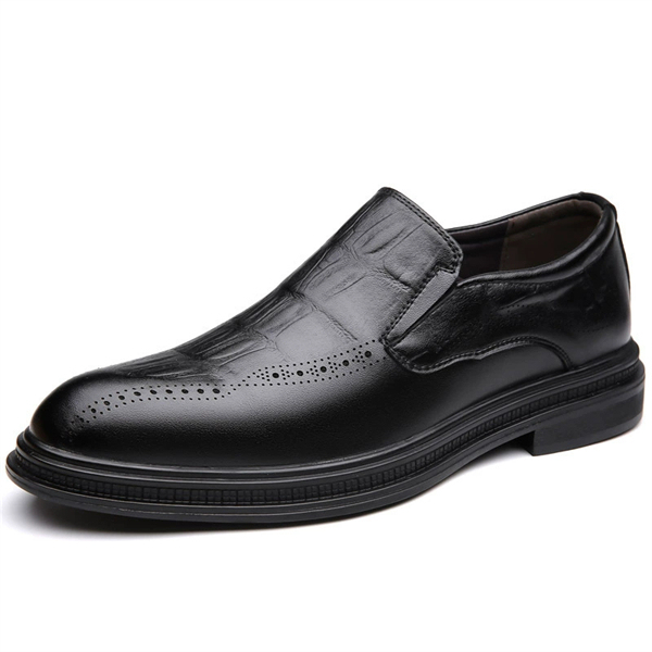 Genuine leather plus size soft sole breathable brogue business formal men's leather shoes