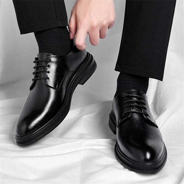 Genuine leather plus size business formal men's shoes