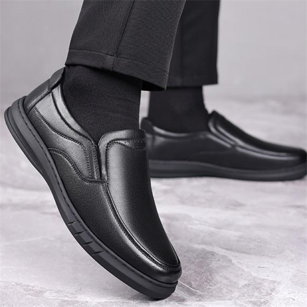Genuine leather, soft and durable, suitable for middle-aged and elderly men, business leather shoes for spring and autumn.