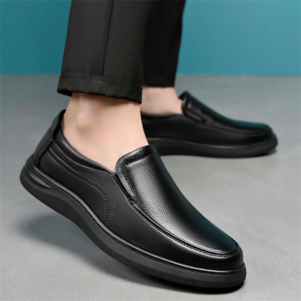 Genuine Leather Slip-On Men’s Casual Shoes (Large Sizes, Anti-Slip)