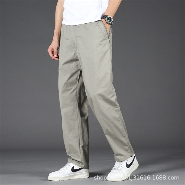 Cotton casual loose thin workwear men's pants