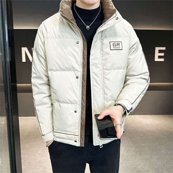 New stylish solid color casual men's thickened premium down jacket