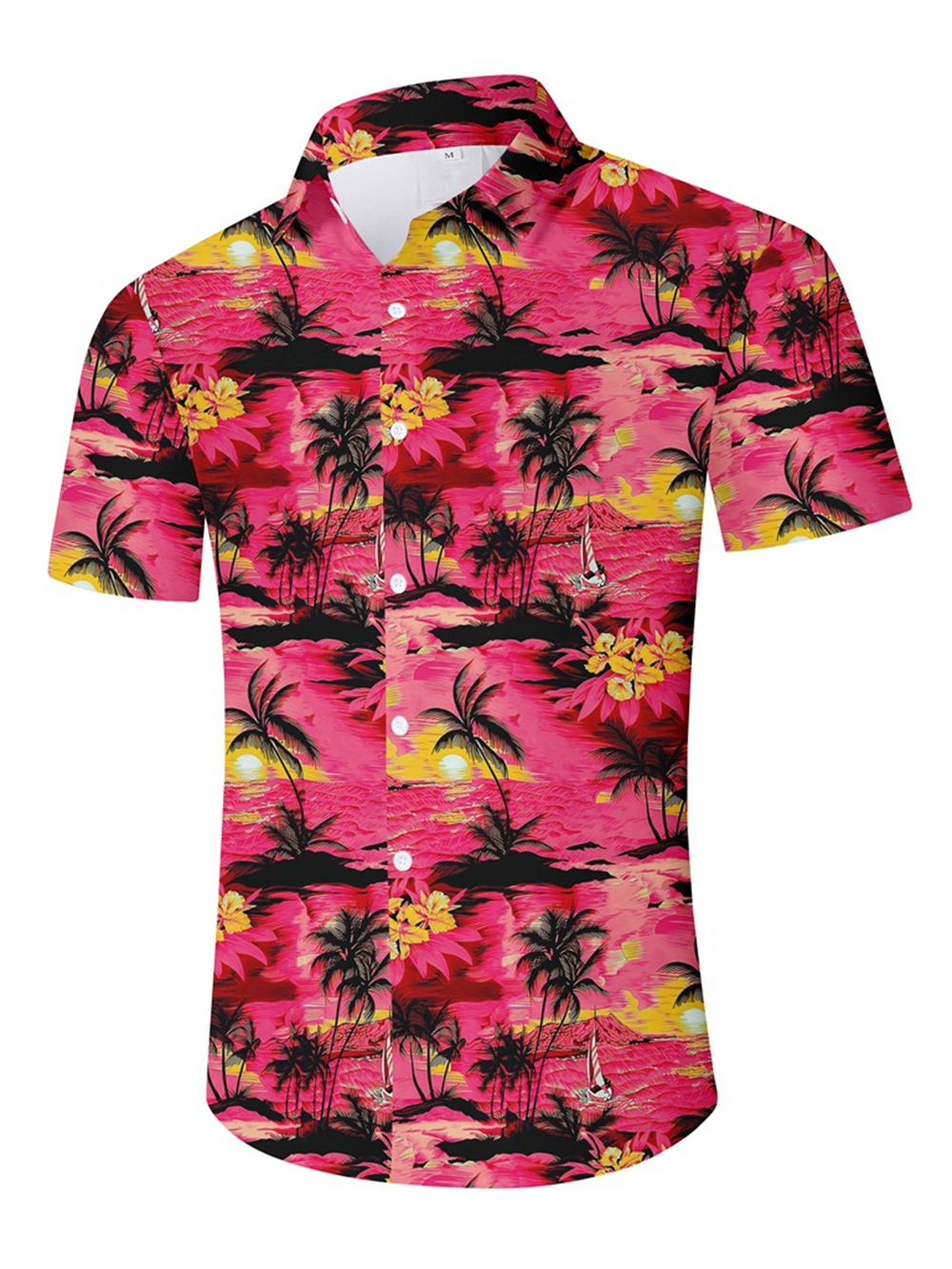 Summer New Hawaii Fashion 3D Floral Men's Short sleeved Shirt