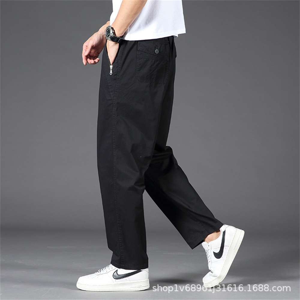 Cotton casual loose thin workwear men's pants