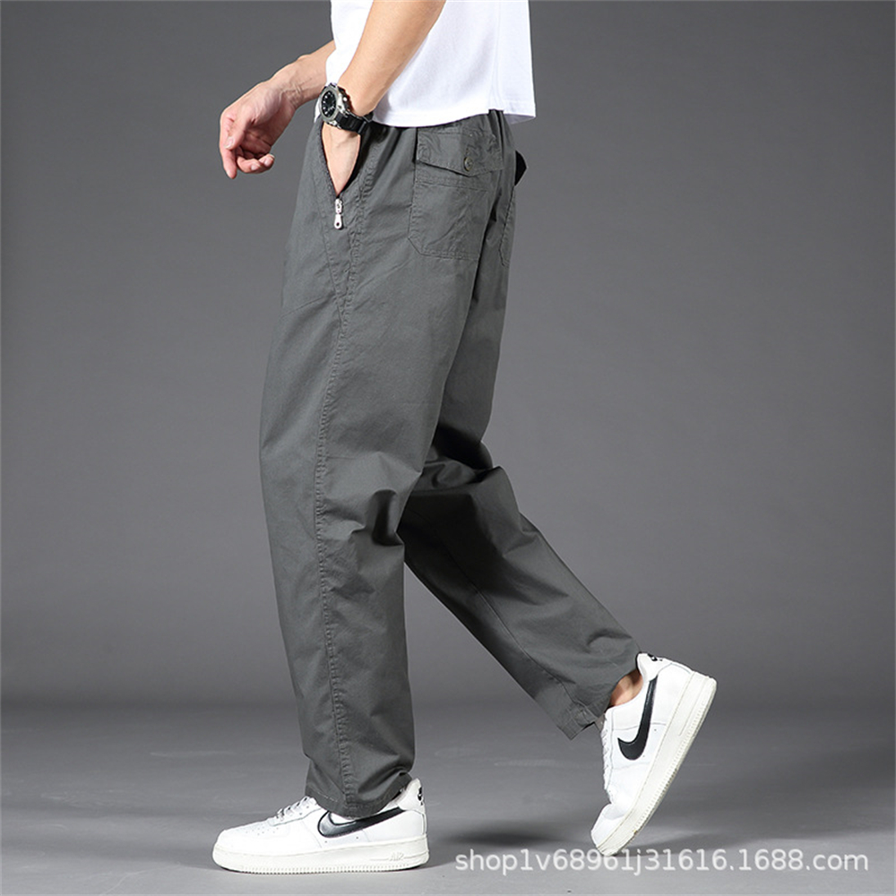 Cotton casual loose thin workwear men's pants
