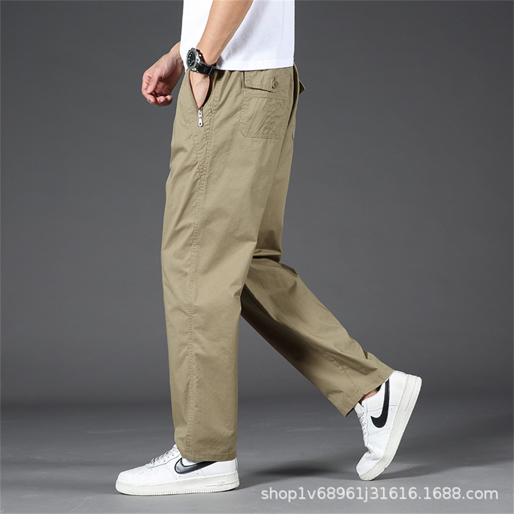 Cotton casual loose thin workwear men's pants