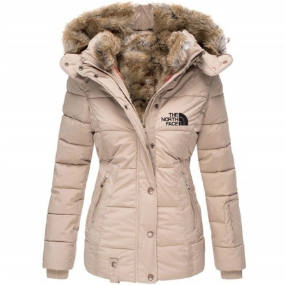 2025 THE NORTH FACE - Cappotti invernali da donna con cerniera, cappuccio, pelliccia sintetica all'interno, piumini