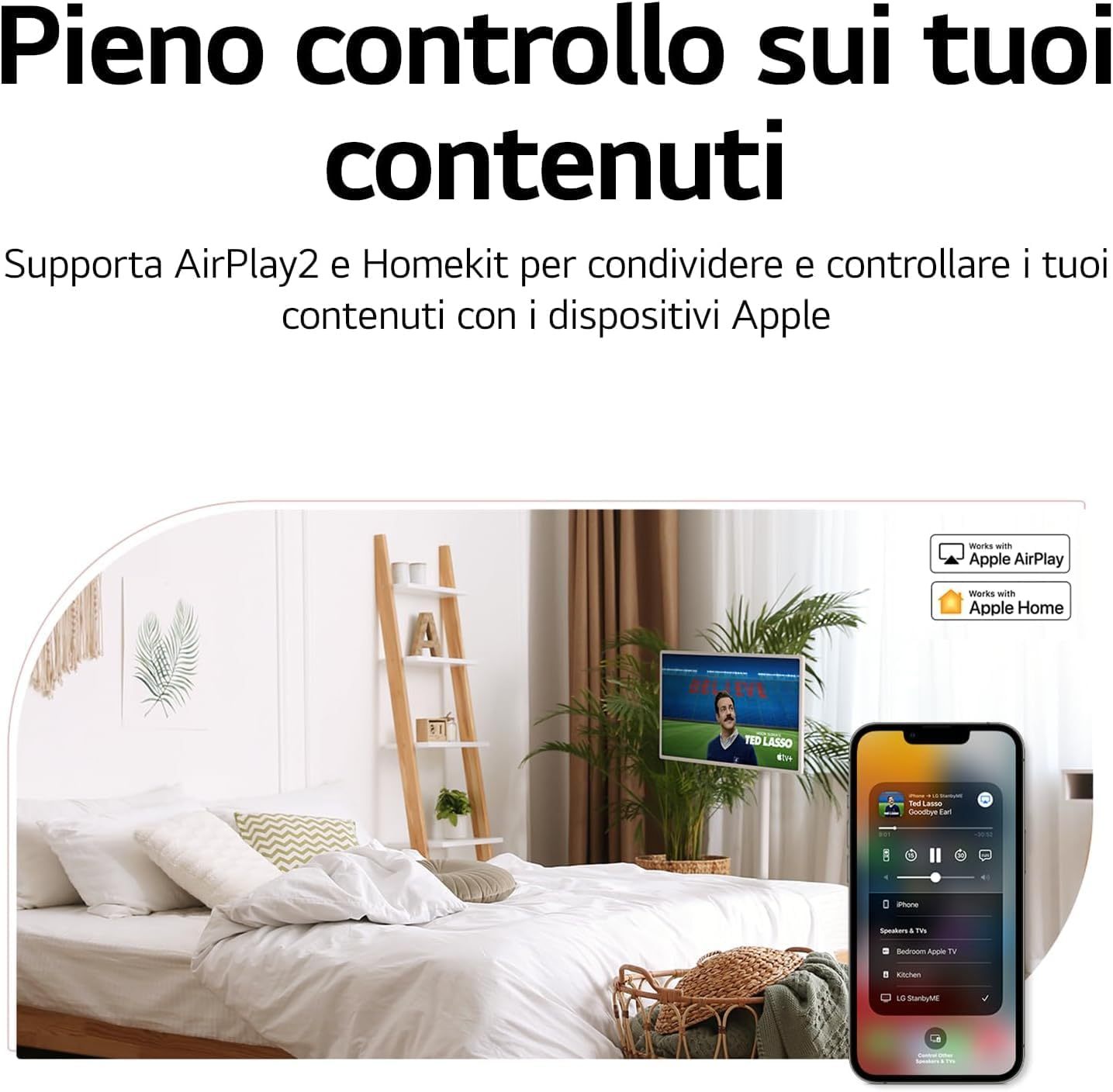 LG StanbyME – Schermo Personale Portatile da 27" con Touchscreen e Design a Stelo con Ruote