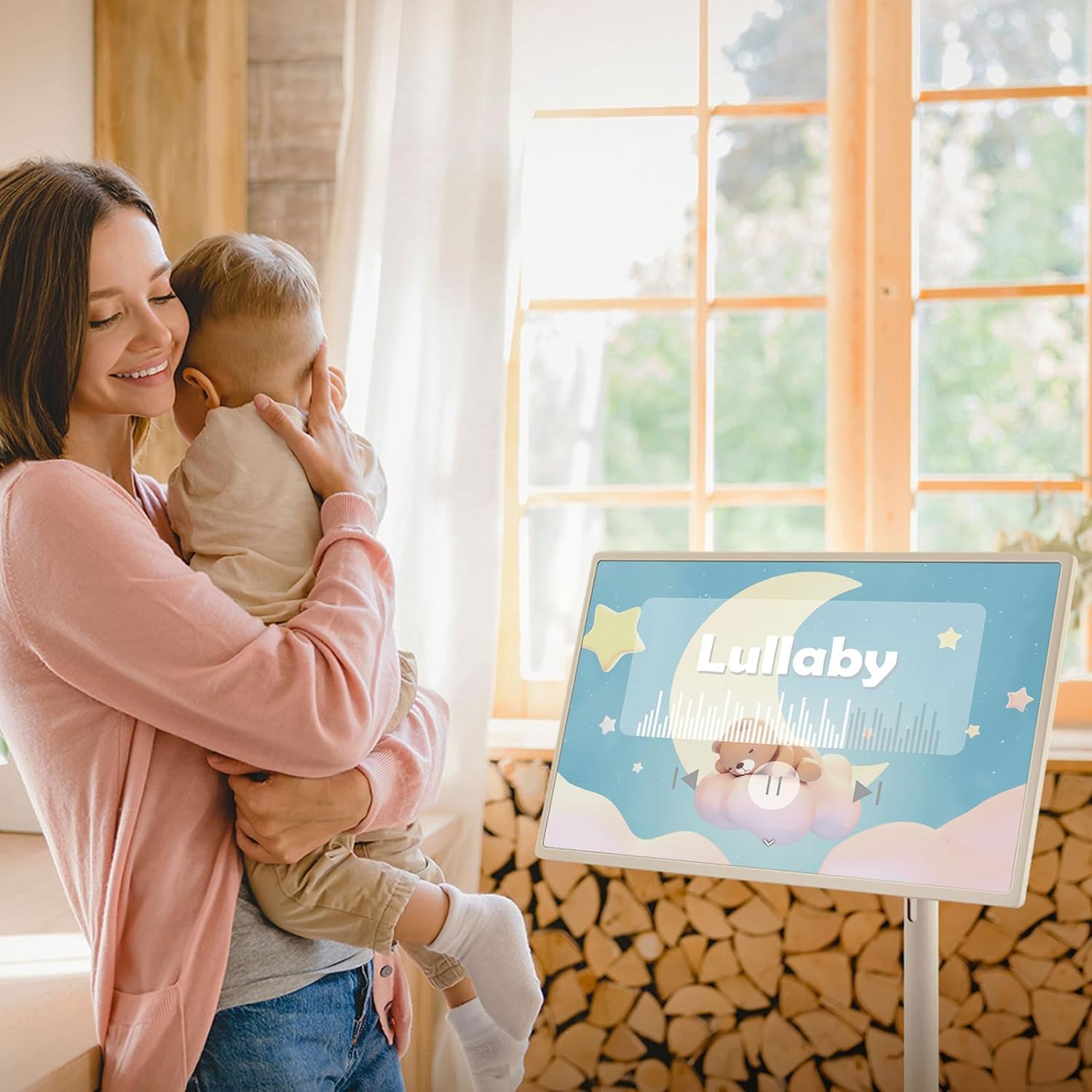LG StanbyME – Schermo Personale Portatile da 27" con Touchscreen e Design a Stelo con Ruote