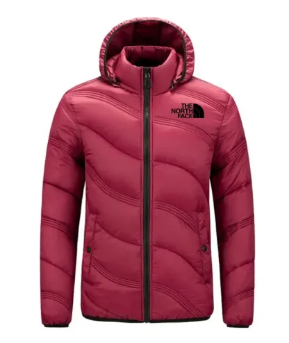 2024 THE NORthtTH FACE-Men's Solid Hooded Stand Neck Zip-up Puffer Jacket