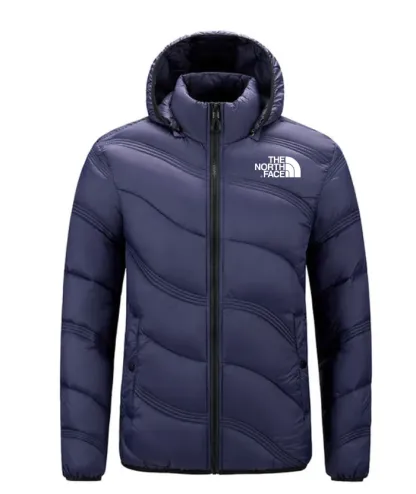 2024 THE NORthtTH FACE-Men's Solid Hooded Stand Neck Zip-up Puffer Jacket