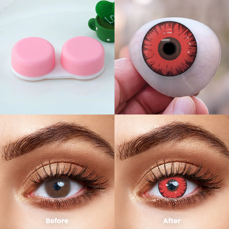 Huneyes Candy Crimson lenses with vivid red tone adding playful confidence.