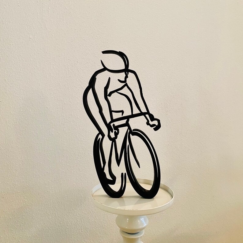 Minimalist Ornament Athlete Metal Statue