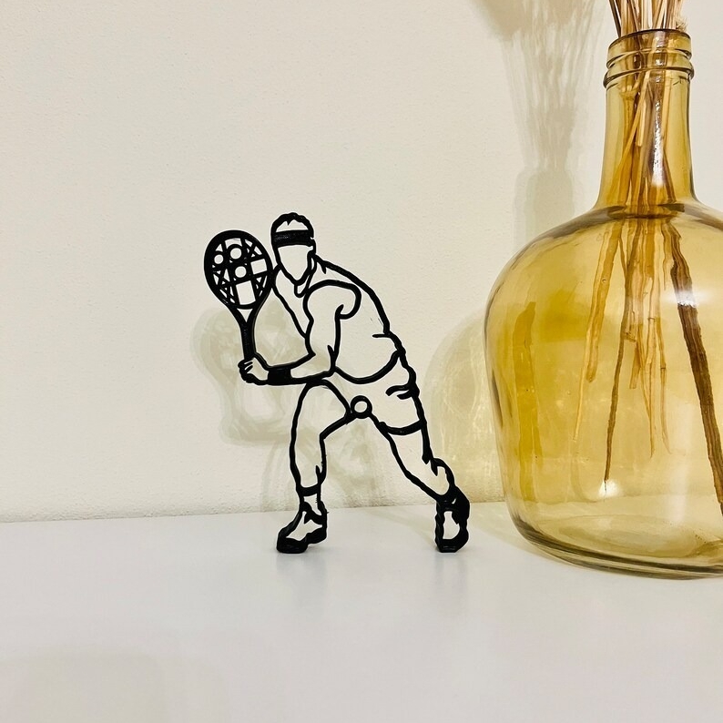 Minimalist Ornament Athlete Metal Statue