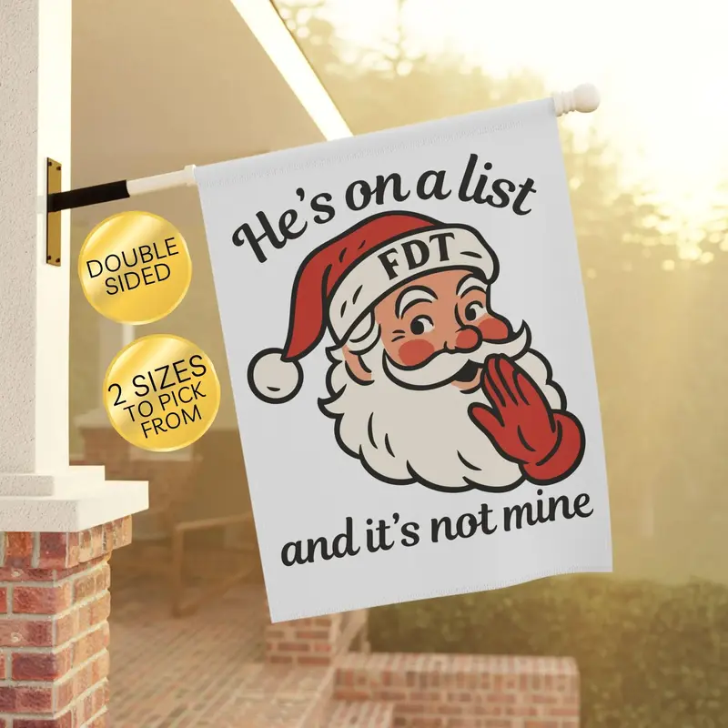 Anti Tp 👱‍♂️ Garden Flag:  FDT Winter Santa Claus Liberal Flag