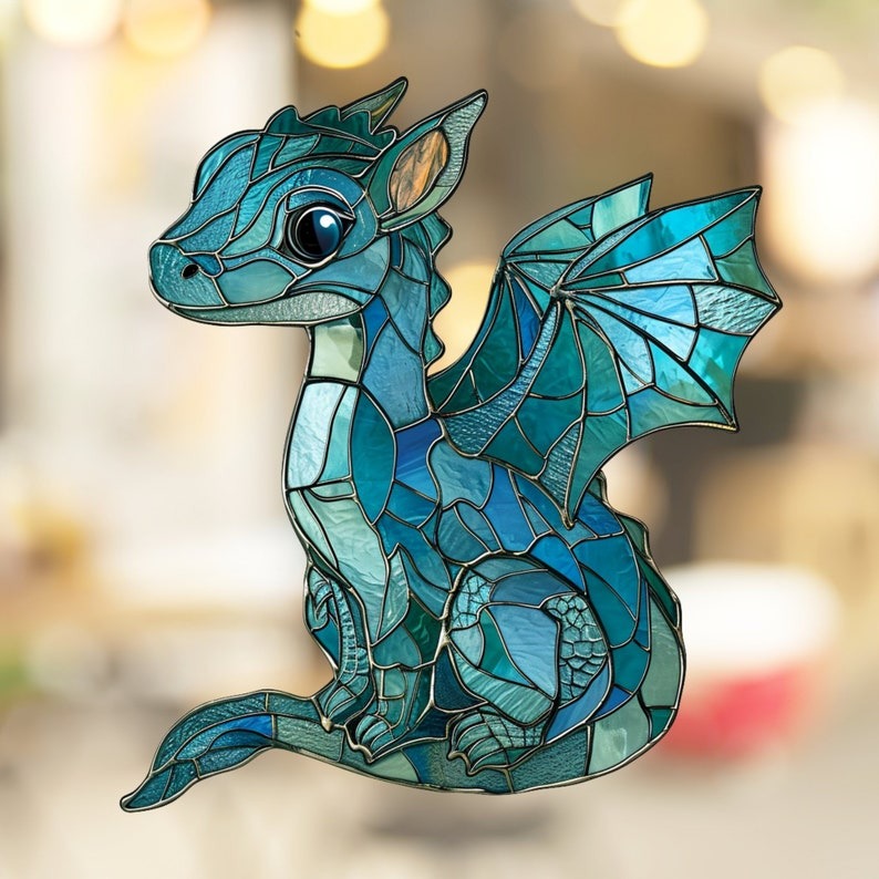 Colorful Dragon Suncatcher Ornament