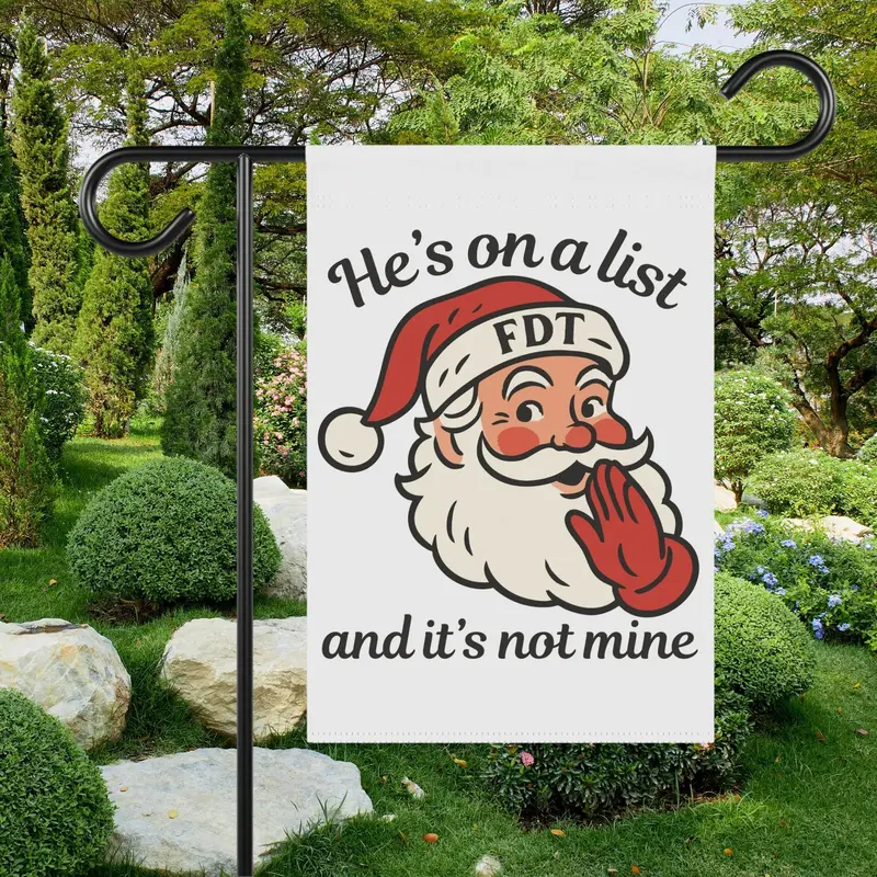 Anti Tp 👱‍♂️ Garden Flag:  FDT Winter Santa Claus Liberal Flag