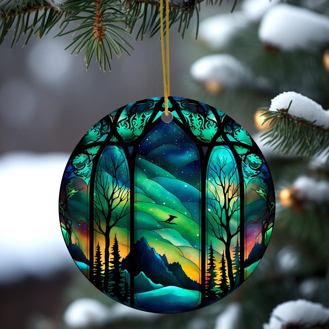 Northern Lights Tree Ornament