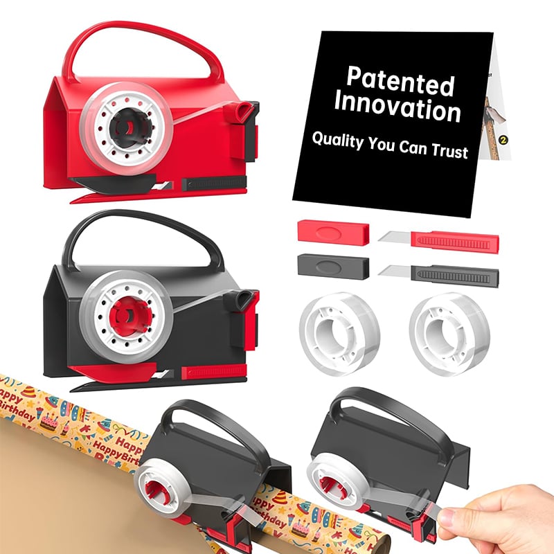 Wrapping Paper Cutter & Tape Dispenser Dual