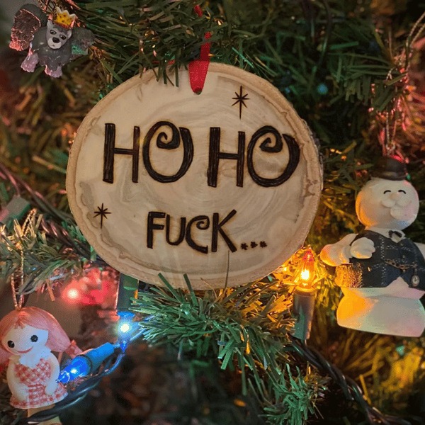 Rude Swear Word Christmas Ornament