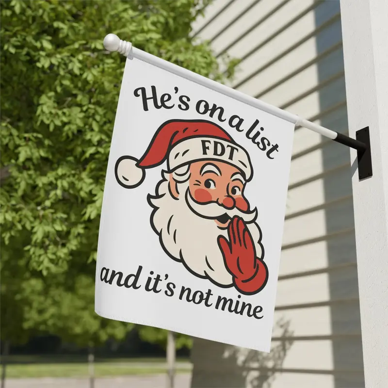 Anti Tp 👱‍♂️ Garden Flag:  FDT Winter Santa Claus Liberal Flag
