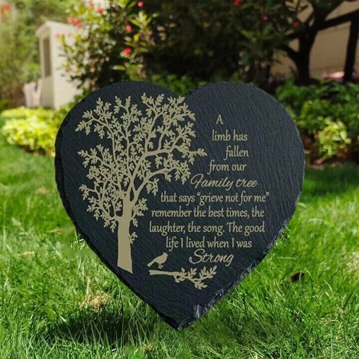 Heart Shape Memorial Rock Ornament