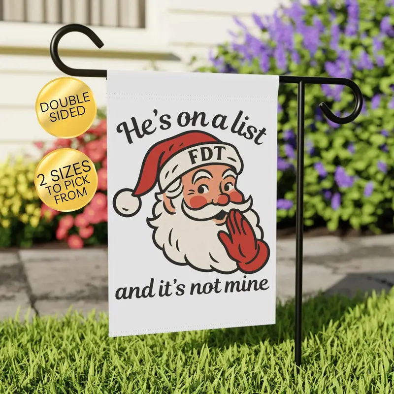 Anti Tp 👱‍♂️ Garden Flag:  FDT Winter Santa Claus Liberal Flag