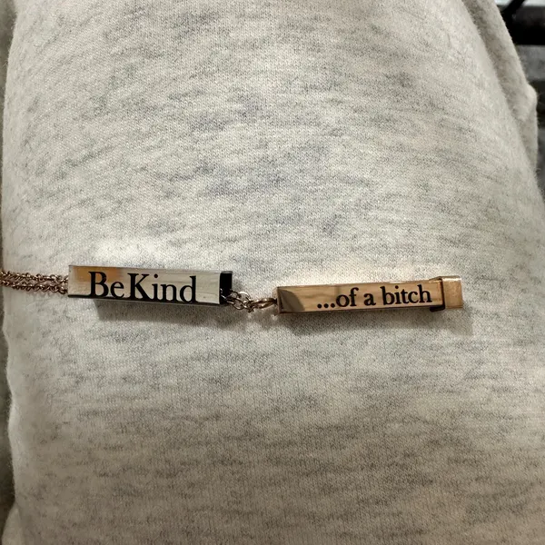 Be Kind Of A Bi♡ch - Hidden Message Necklace